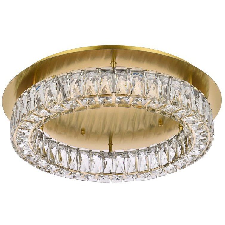 Monroe 1 Light 22 inch Gold Flush Mount Ceiling Light