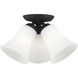 Ridgedale 3 Light 13 inch Black Semi-Flush Mount Ceiling Light