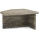 Ciro 27.56 X 27.56 inch Silver Travertine Coffee Table