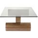 Calatrava 68 X 36 inch Dark Walnut and Glass Coffee Table