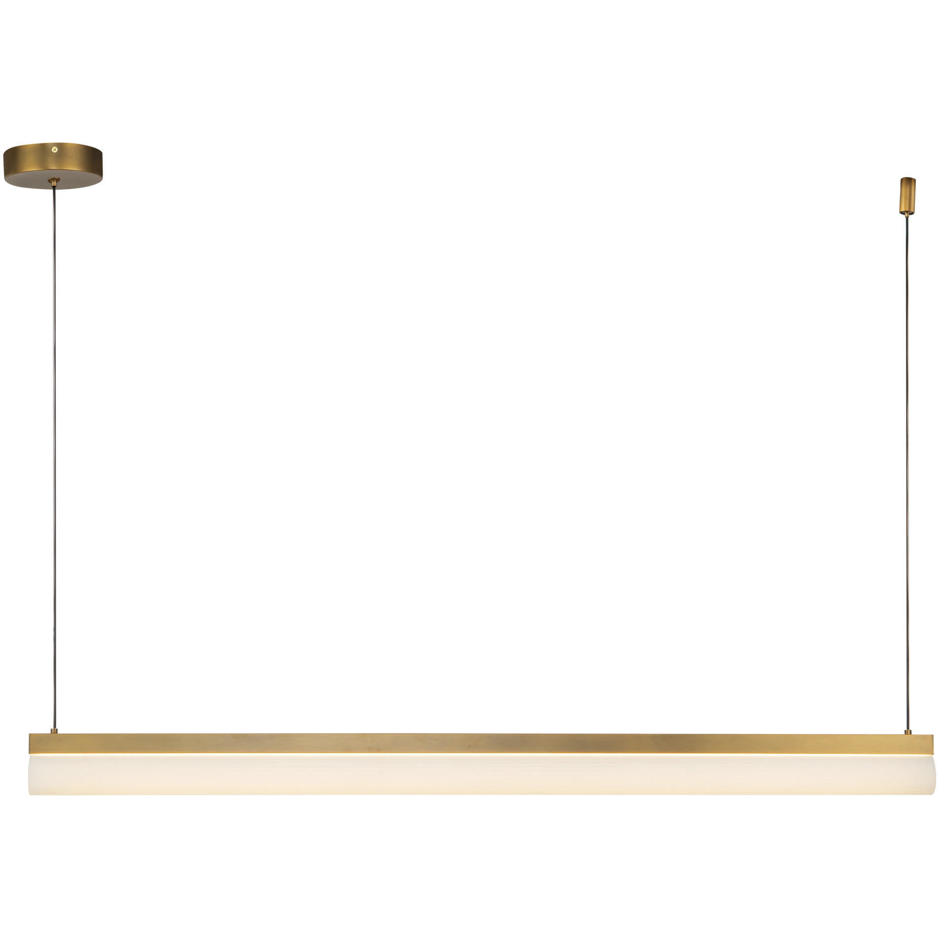 Nio 45.25 inch Vintage Brass Linear Pendant Ceiling Light