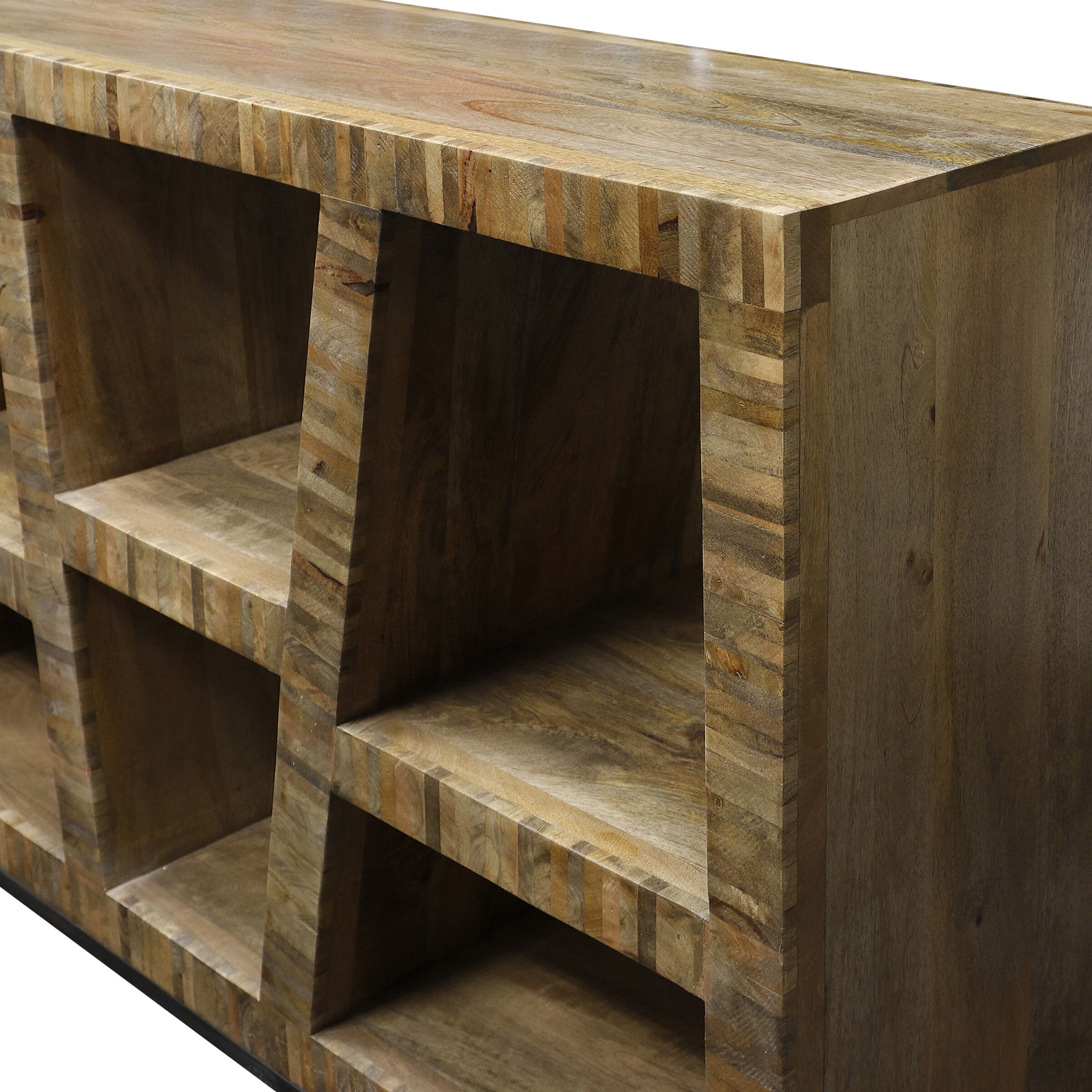 Leeds Dark Walnut, Black Bookcase