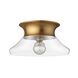 Marcel 1 Light 15 inch Vintage Brass Flush Mount Ceiling Light