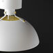 Dawn 1 Light 12 inch White/Satin Brass Semi-Flush Mount Ceiling Light in White and Satin Brass