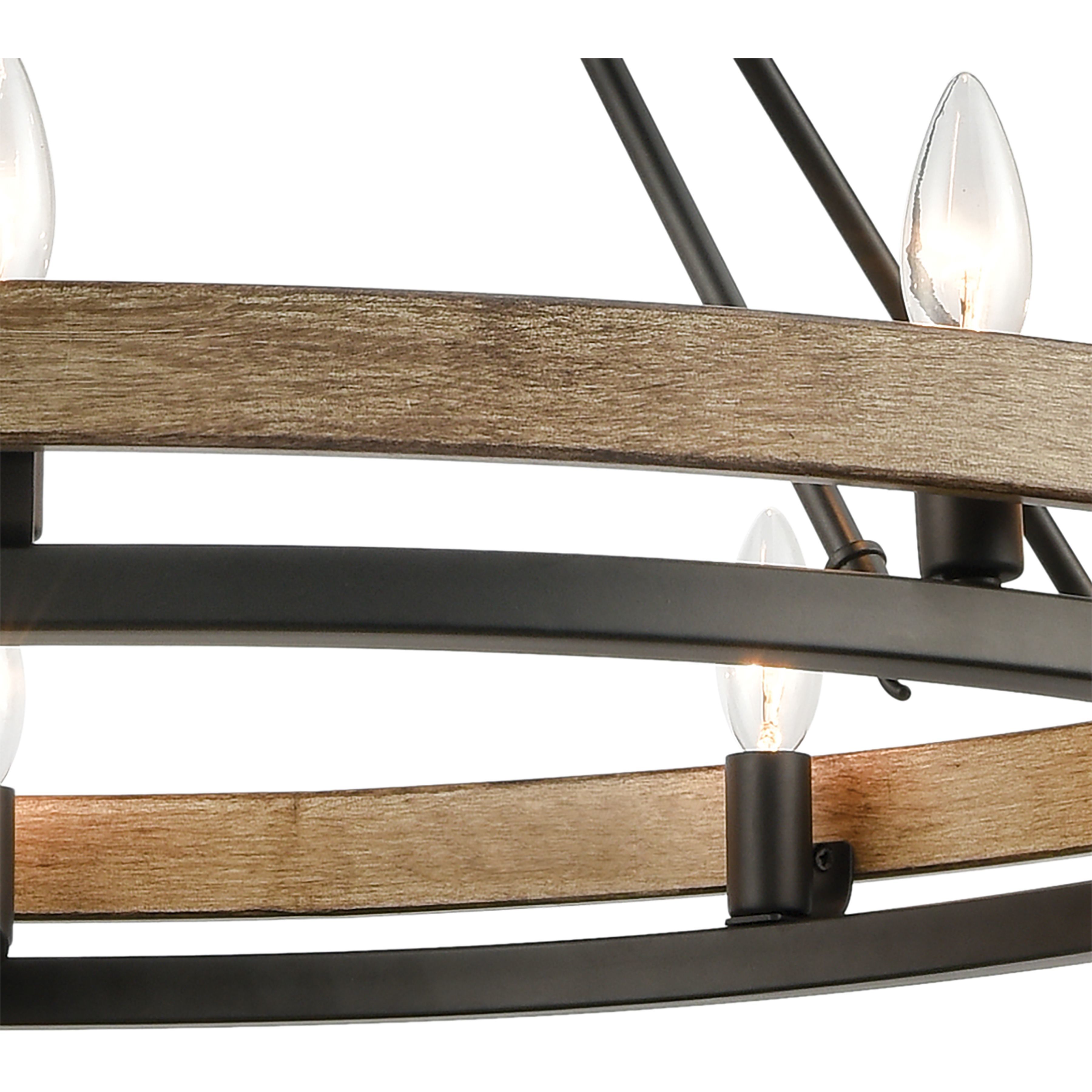 Ramsey 10 Light 34 inch Matte Black Chandelier Ceiling Light