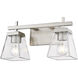 Lauren 2 Light 16 inch Brushed Nickel Vanity Wall Light