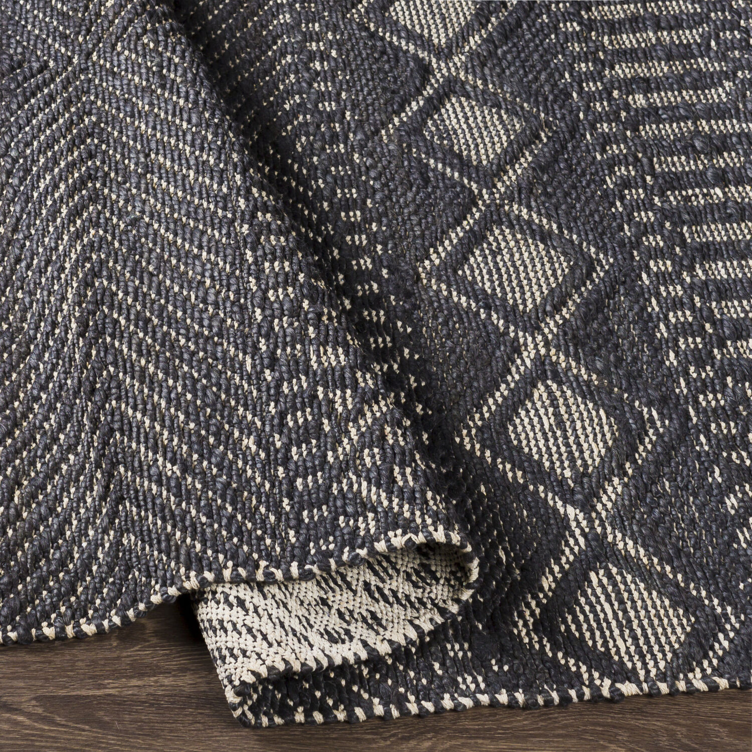 Santa Barbara 90 X 60 inch Black Rug in 5 x 8, Rectangle