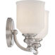 Melrose 2 Light 14 inch Satin Nickel Bathroom Vanity Light Wall Light, Essentials
