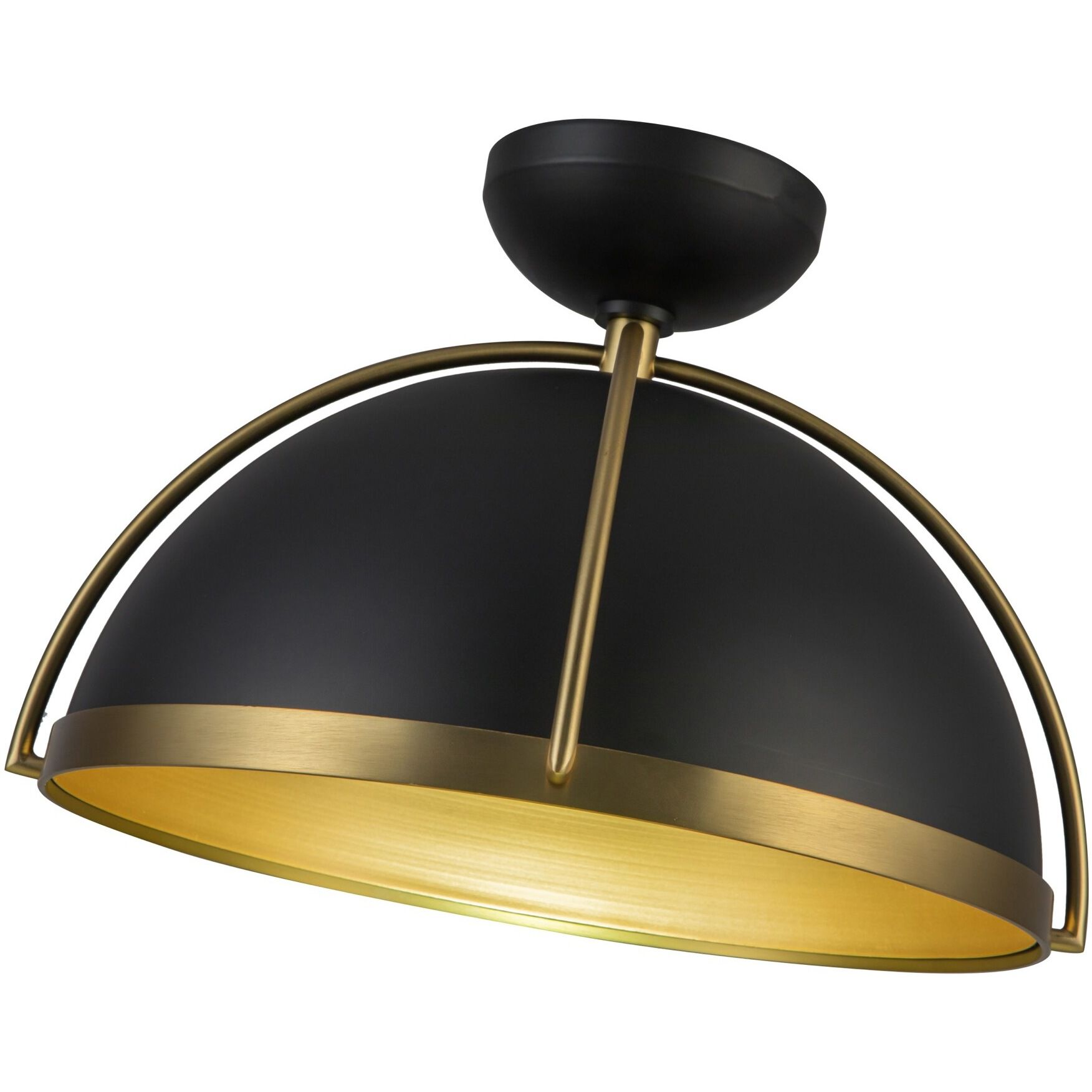 Dahlia 1 Light 17.62 inch Black and Brushed Brass Pendant Ceiling Light