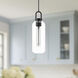 Alora Mood Soji 1 Light 5.13 inch Matte Black Pendant Ceiling Light in Clear Glass