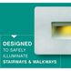 Luna 12v 3.80 watt Titanium Landscape Step Light, Horizontal