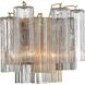 Addis Bath Wall Light in Aged Brass, Tronchi Glass Autumn