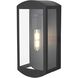 Miles 1 Light 14 inch Black Outdoor Wall Sconce