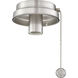 Fitters 1 Light Brushed Nickel Fan Light