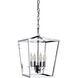 Cage 4 Light 12 inch Polished Nickel Pendant Ceiling Light