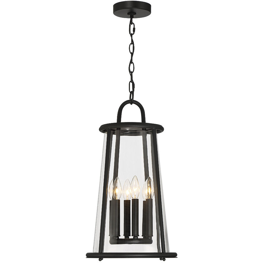 Daulle 6 Light 12 inch Satin Black Outdoor Pendant