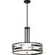 Lansing 3 Light 21 inch Textured Black Pendant Ceiling Light 