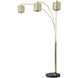 Marilyn 90 inch 28.00 watt Weathered Brass and Black Arc Floor Lamp Portable Light
