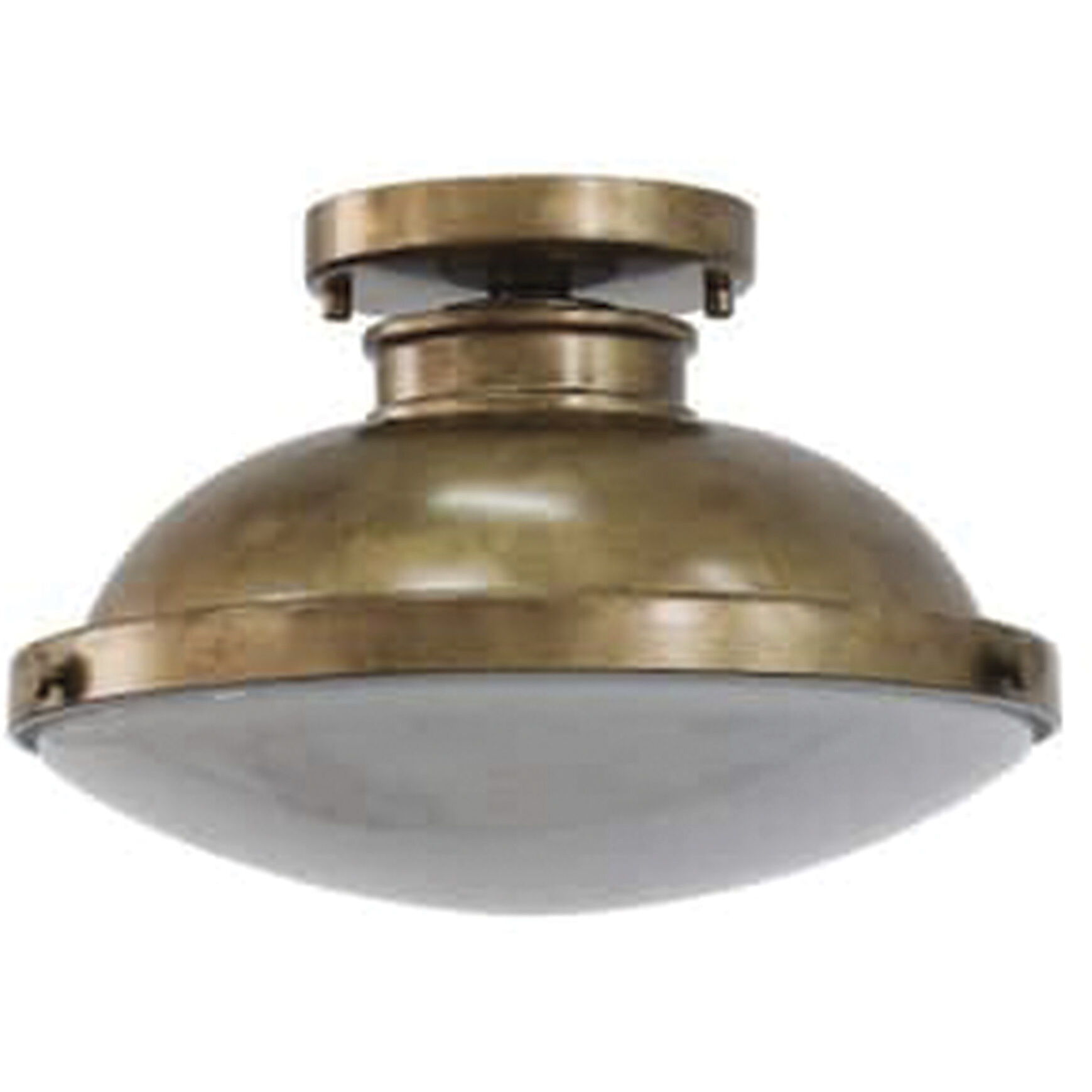 Brink 1 Light 12 inch Painted Natural Brass Semi Flush Mount Ceiling Light