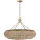 Morada 8 Light 35 inch Light Fawn and Matte Brass Chandelier Ceiling Light