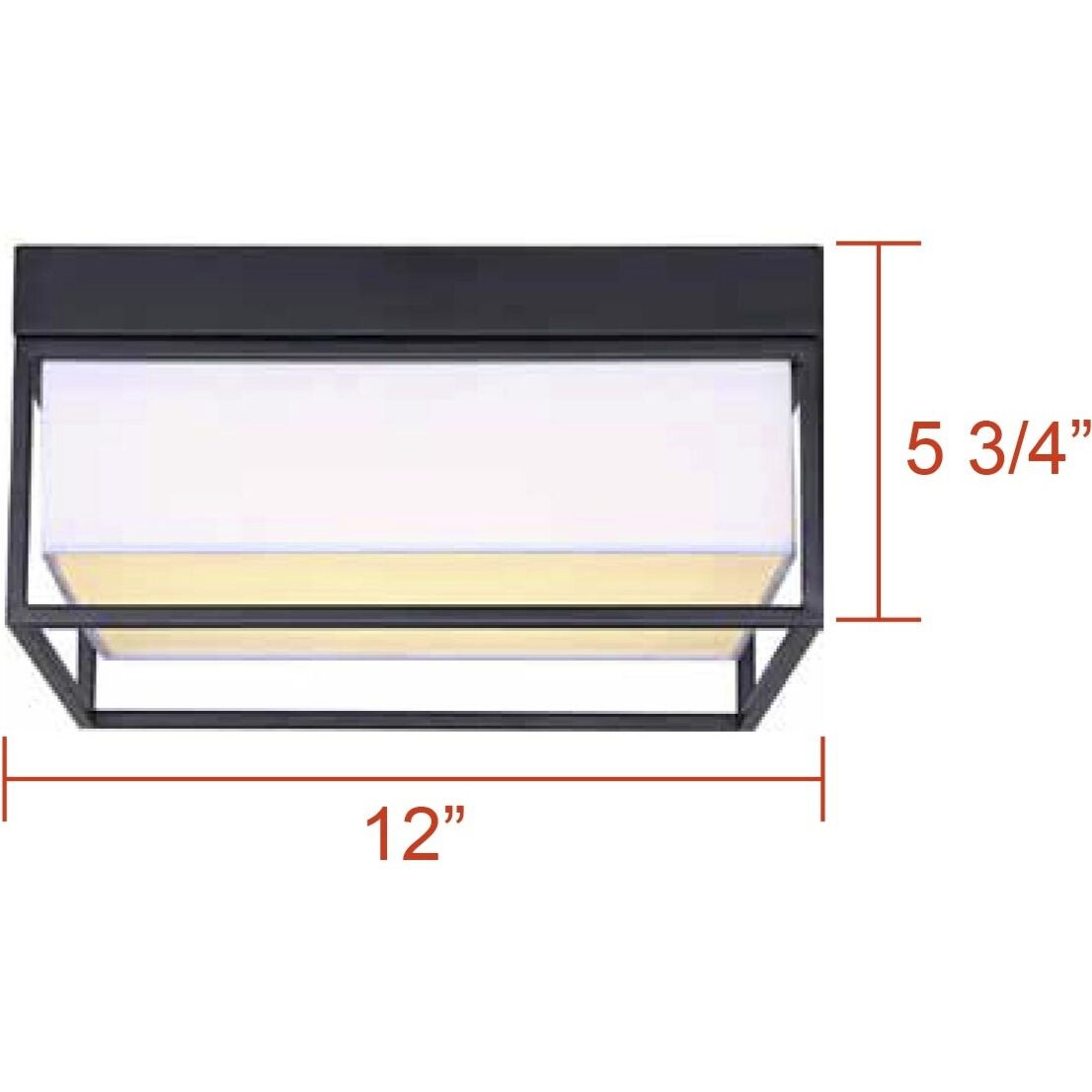 Bretton LED 12 inch Black Flush Mount Ceiling Light