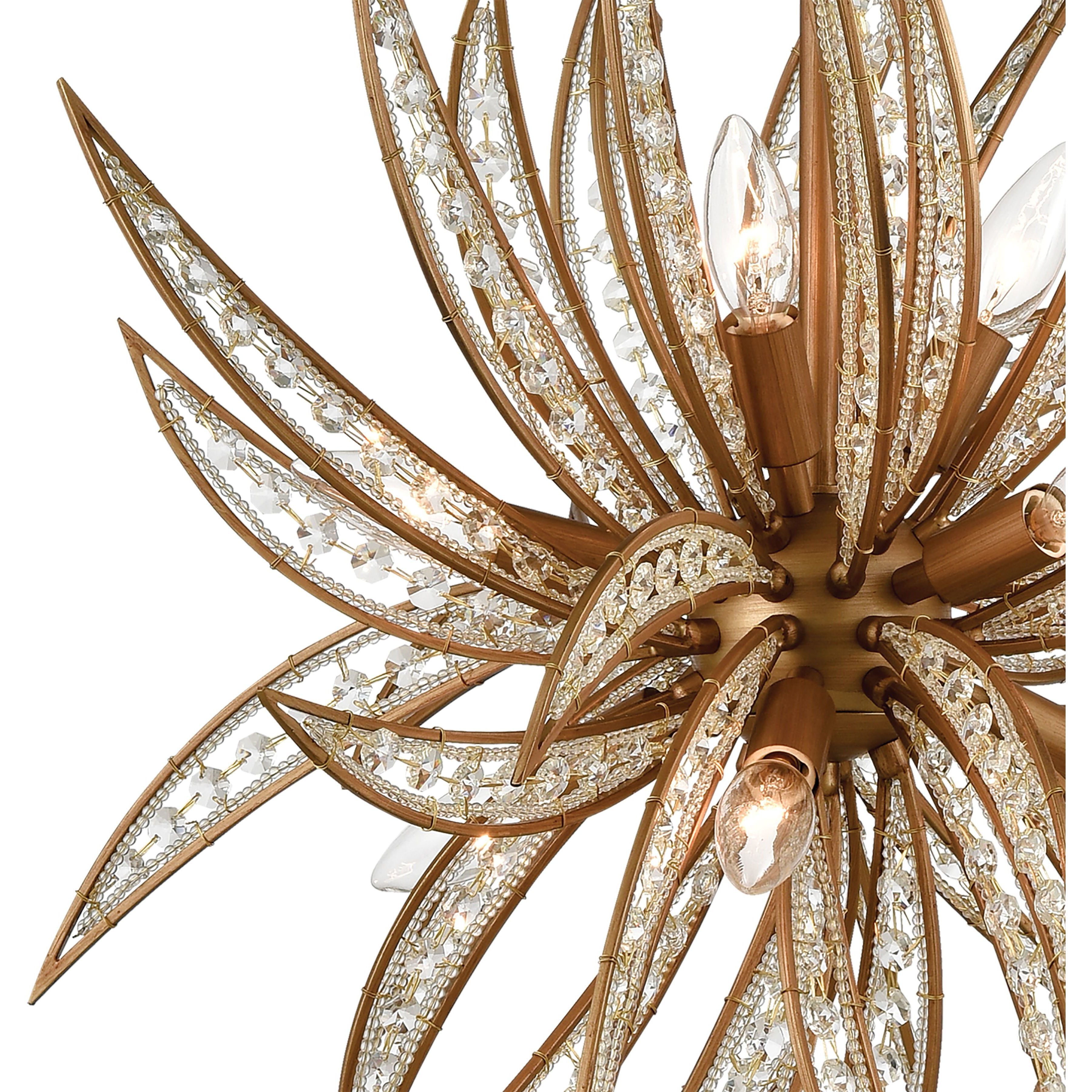 Naples 8 Light 26 inch Matte Gold Chandelier Ceiling Light