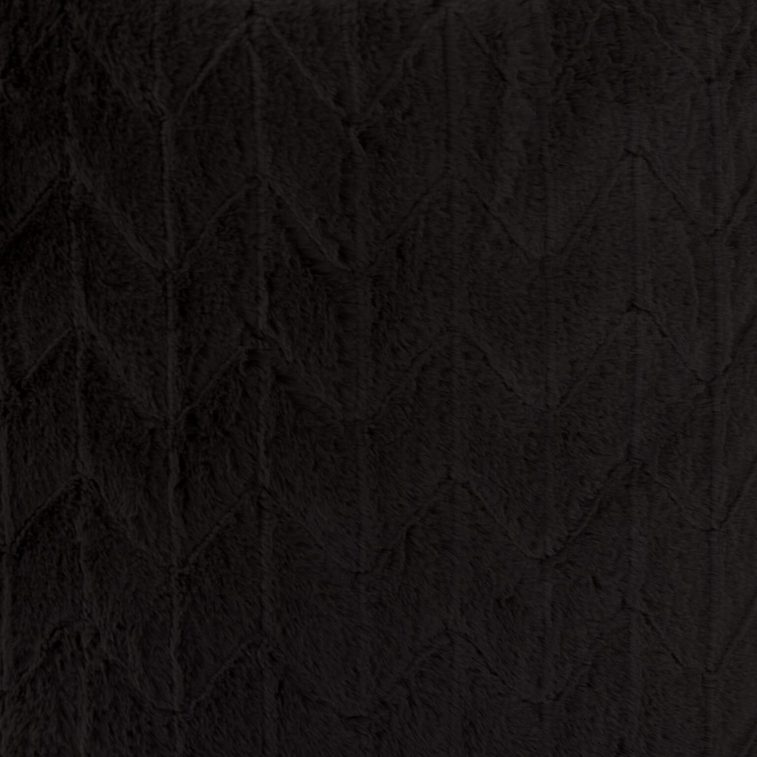 Puff Angora Ebony Scroll Rocker with Cover