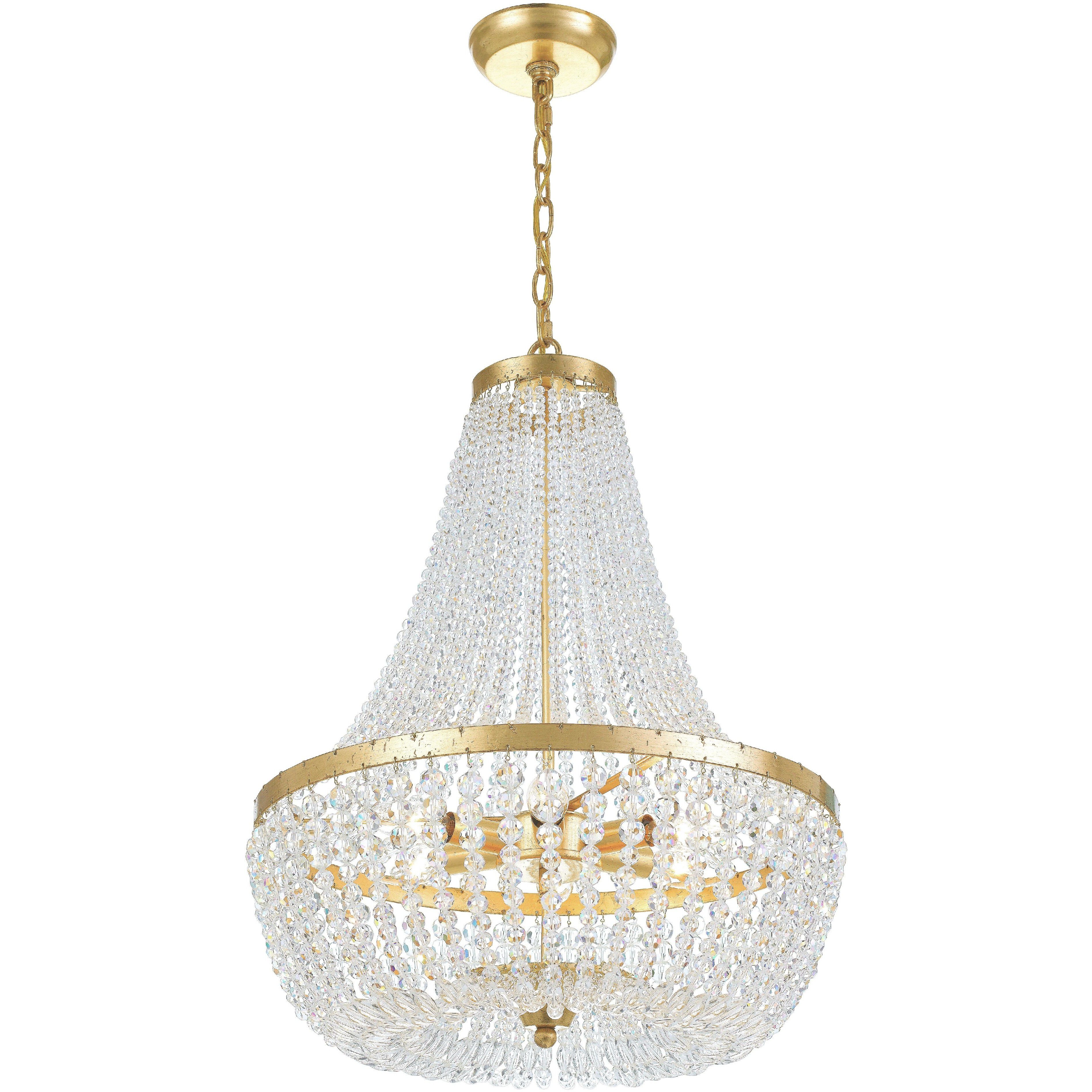 Rylee 6 Light 18.75 inch Antique Gold Chandelier Ceiling Light