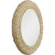 Athena 30.25 X 30.25 inch French Gold with Natural Seagrass Wall Mirror