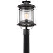 Booker 1 Light 20 inch Mystic Black Post Lantern