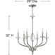 Surrey 6 Light 28 inch Polished Nickel Chandelier Ceiling Light