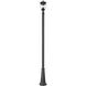 Davina 3 Light 114.25 inch Black Outdoor Post Mounted Fixture in G9
