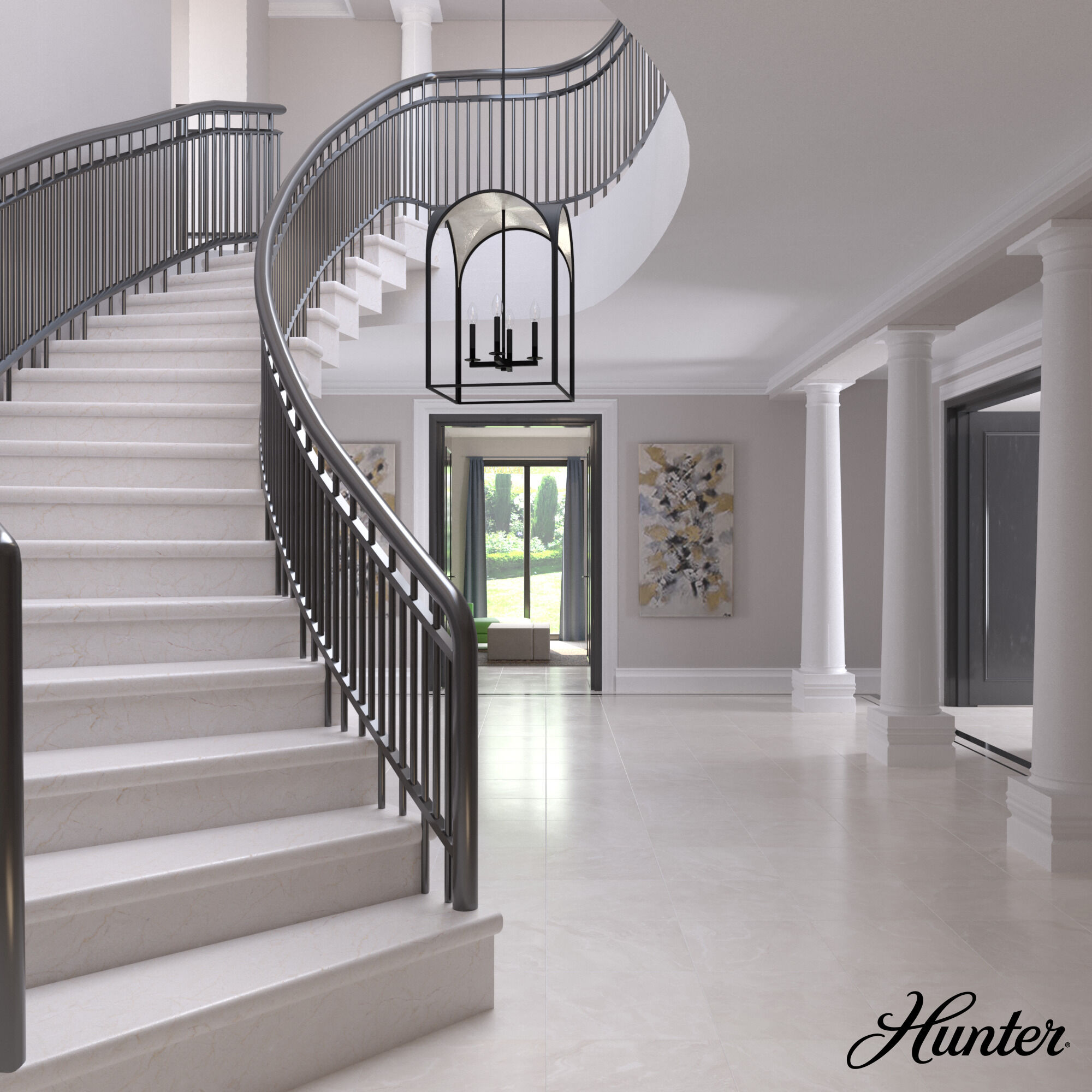 Dukestown 4 Light 18.5 inch Natural Iron Pendant Ceiling Light