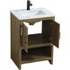 Ira 24 X 34 inch Walnut Brown Bathroom Vanity Cabinet
