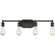 Industrial 4 Light 27 inch Oil Rubbed Bronze Bathroom Vanity Light Wall Light