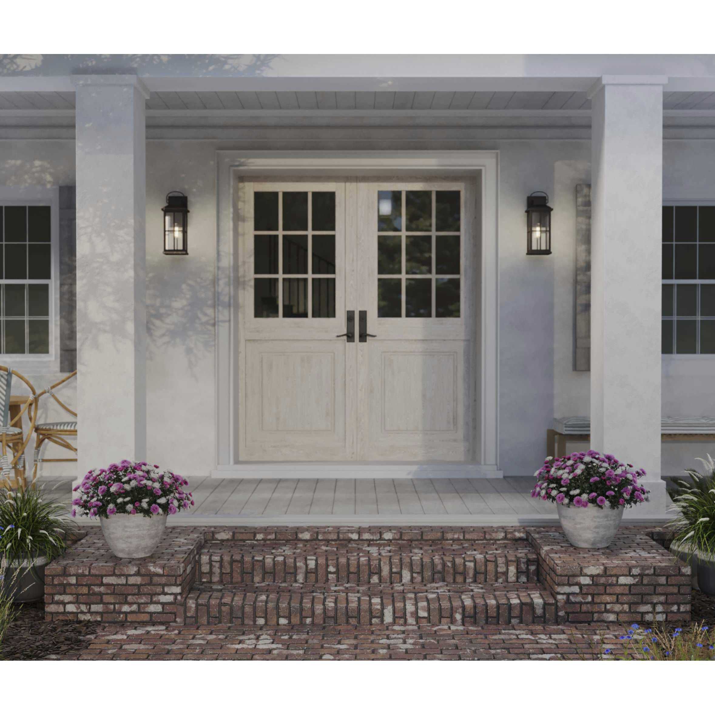 Williamston 1 Light 18 inch Antique Bronze Outdoor Wall Lantern, Large