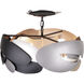 Metalo Misto 4 Light 20 inch Brass / Cola Grey / Matte Black Semi Flush Ceiling Light