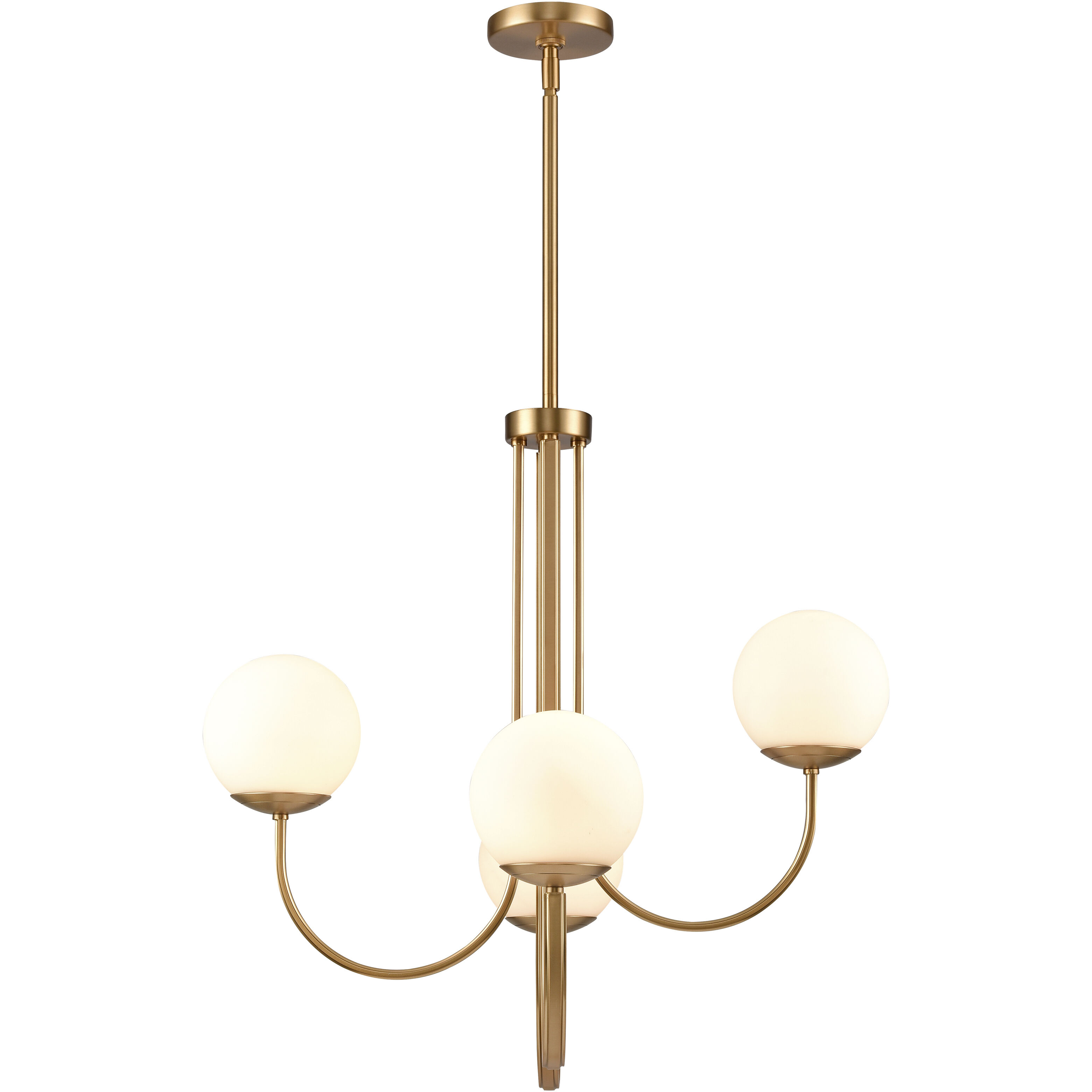 Caroline 4 Light 26 inch Brushed Gold Chandelier Ceiling Light
