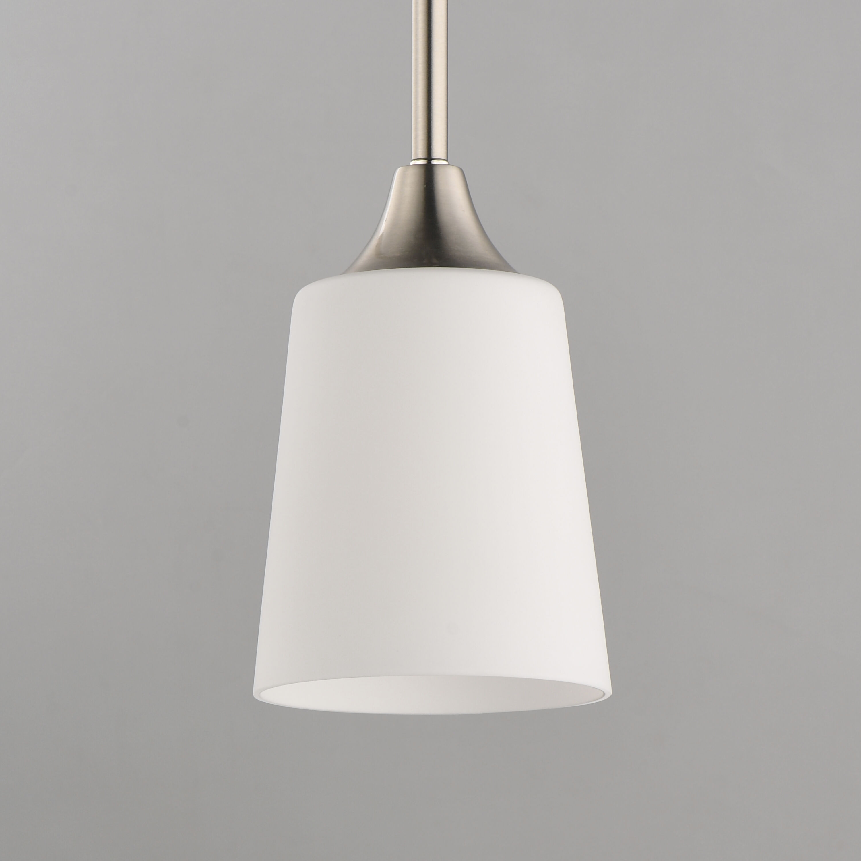 Hudson 1 Light 4.75 inch Satin Nickel Mini Pendant Ceiling Light in Satin White