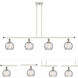 Ballston Athens Water Glass 4 Light 46 inch White and Polished Chrome Island Light Ceiling Light