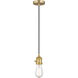 Franklin Restoration Chatham 1 Light 6 inch Satin Gold Mini Pendant Ceiling Light in Incandescent, Mercury