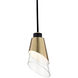 Angie LED 5 inch Aged Brass Pendant Ceiling Light