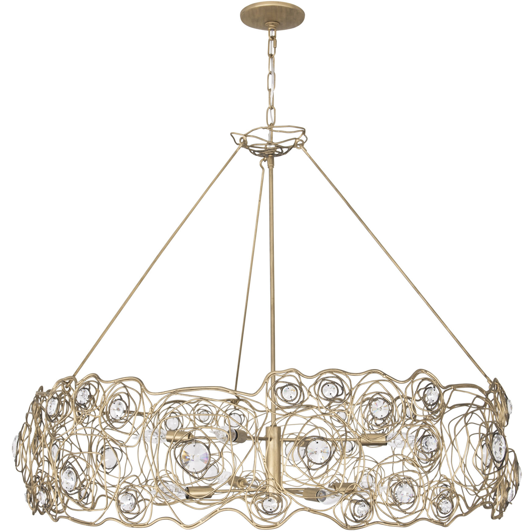 Ethereal Rose 8 Light 40.25 inch Havana Gold Ombre Chandelier Ceiling Light