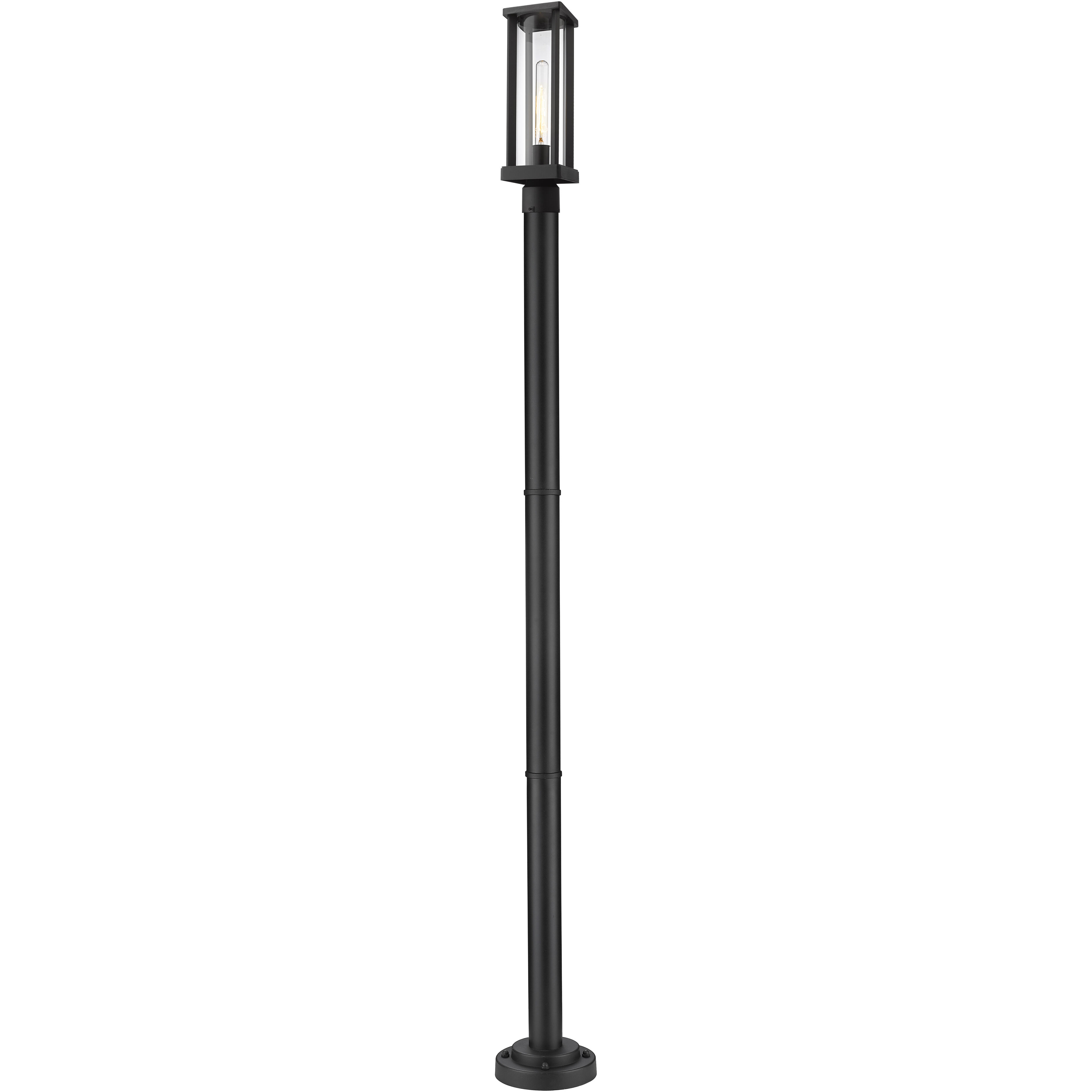 Glenwood 1 Light 88.75 inch Black Outdoor Post Mounted Fixture