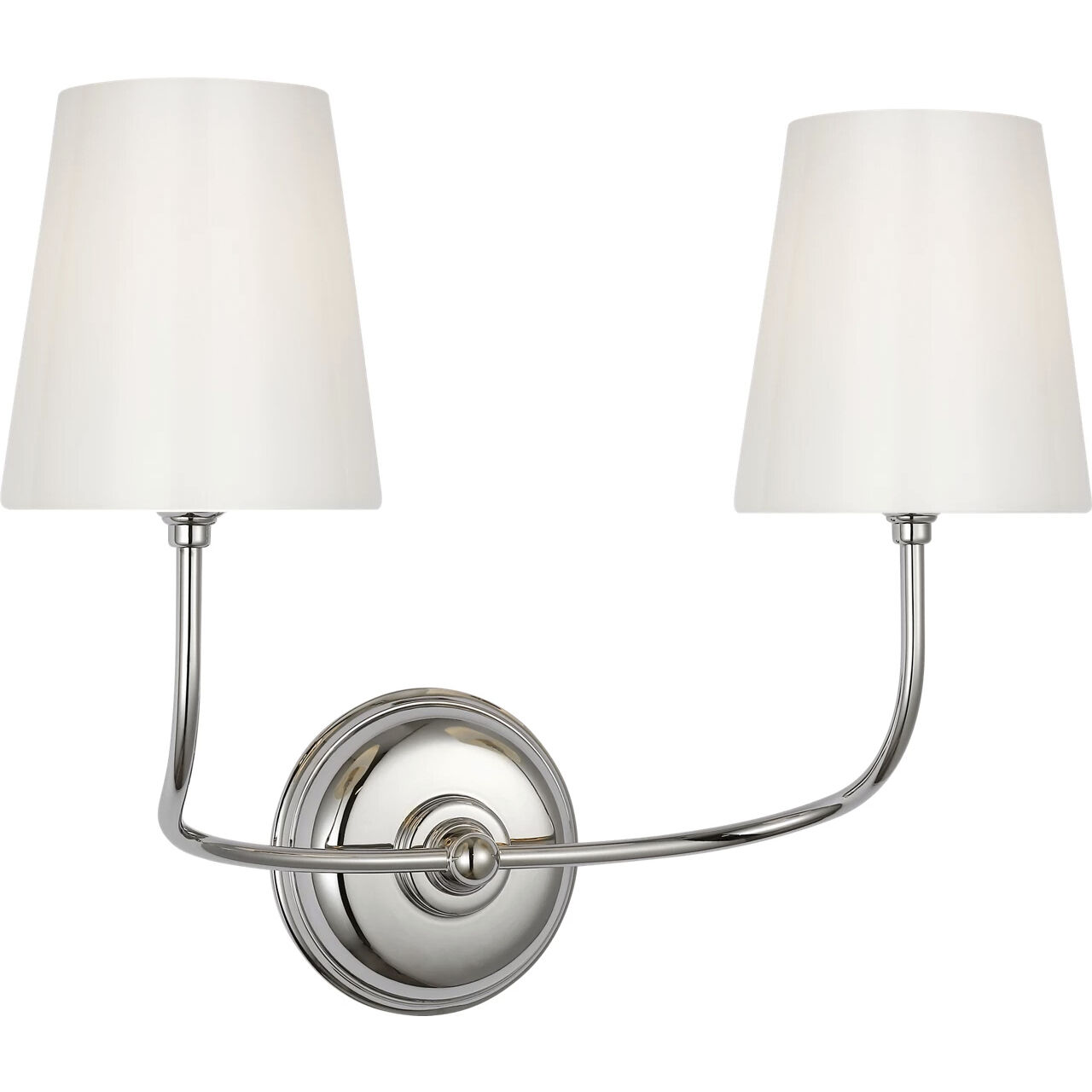 Thomas O'Brien Vendome LED 17.75 inch Polished Nickel Double Sconce Wall Light