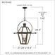 Rue De Royal 4 Light 28 inch Industrial Bronze Outdoor Hanging Lantern