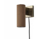Tambo 1 Light 4.7 inch Natural Ash and Weathered Brass Wall Sconce Wall Light