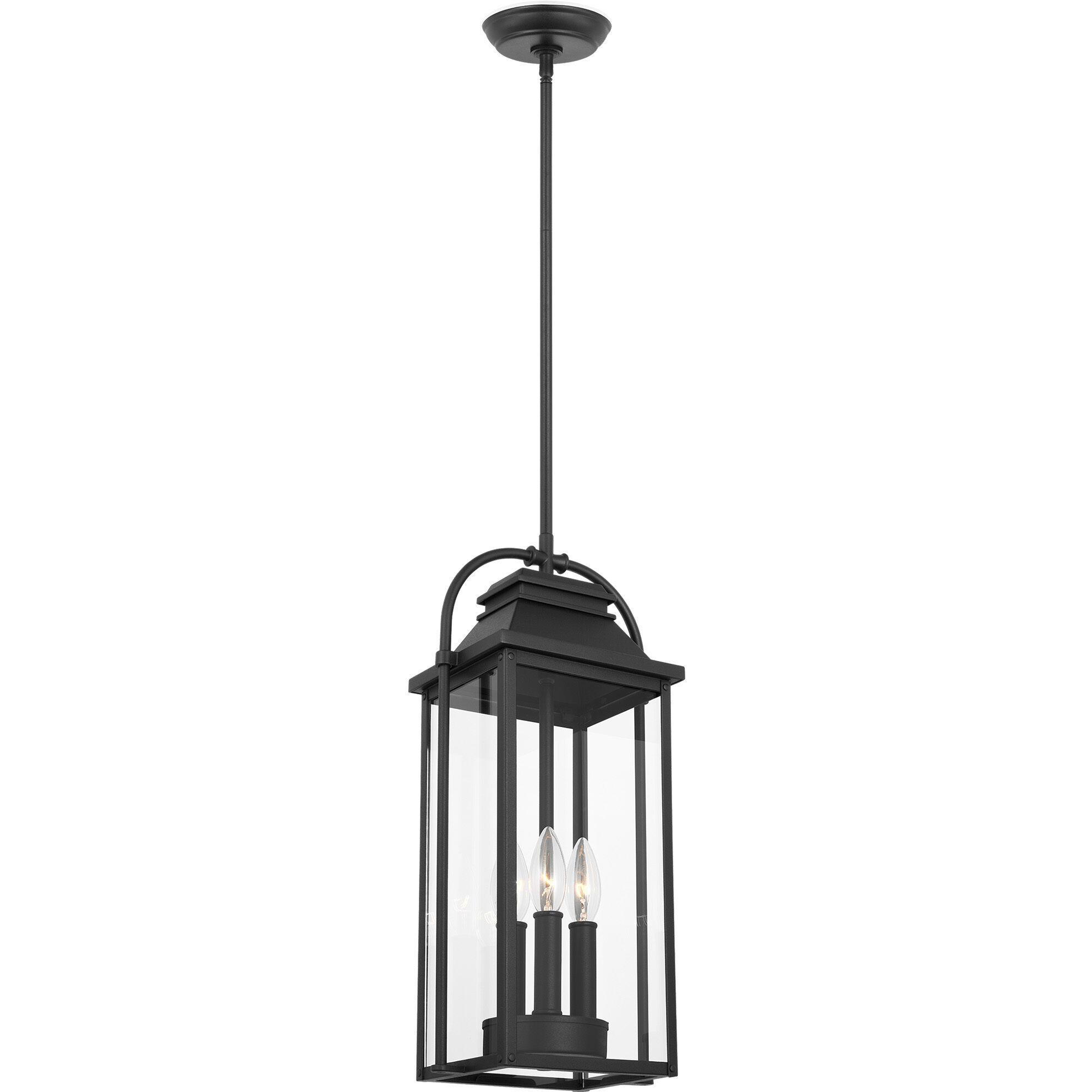 Sean Lavin Wellsworth 3 Light 8.5 inch Textured Black Outdoor Hanging Lantern