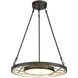 Tribeca LED 24 inch Smoked Iron And Soft Brass Pendant Ceiling Light