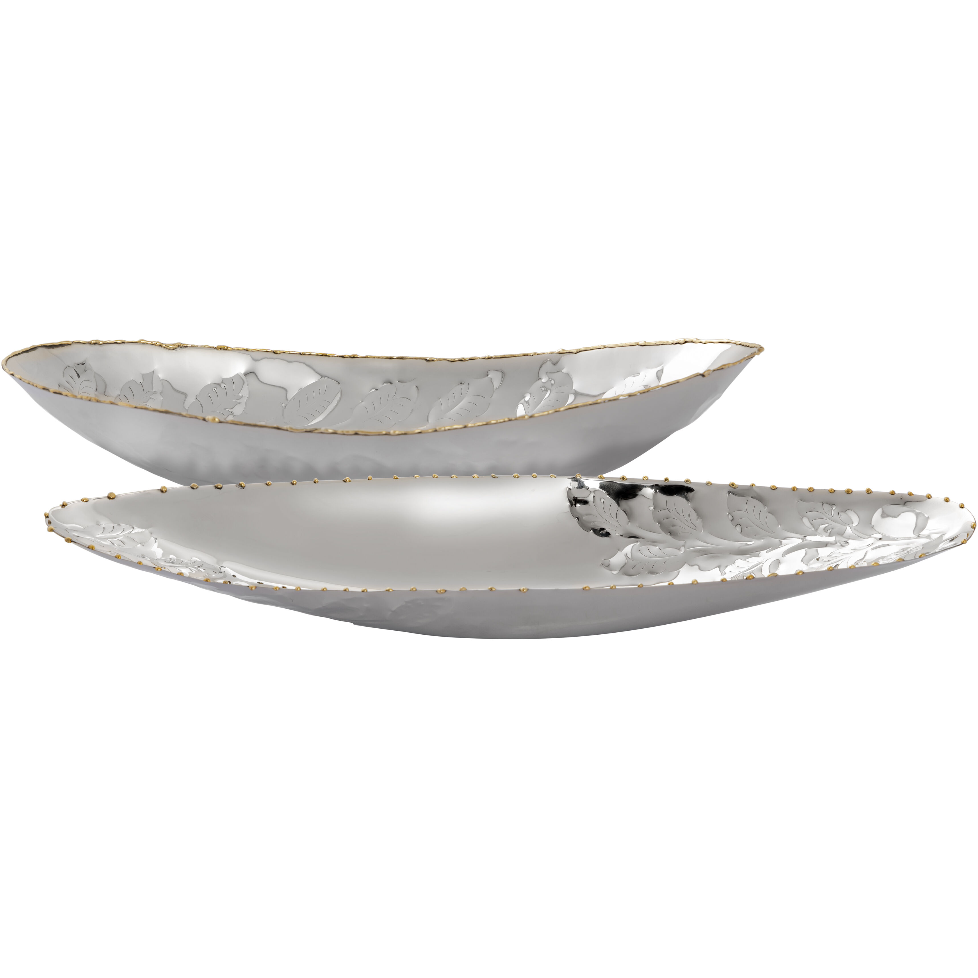 Garza Silver with Gold Tray, Set of 2